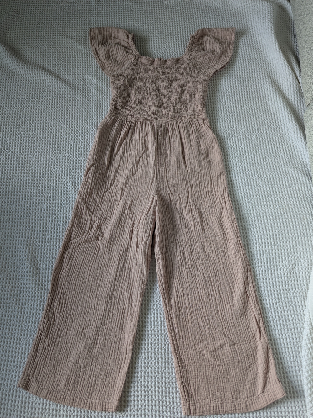 Cat & Jack Mauve Flutter-Sleeve Wide-Leg Jumpsuit